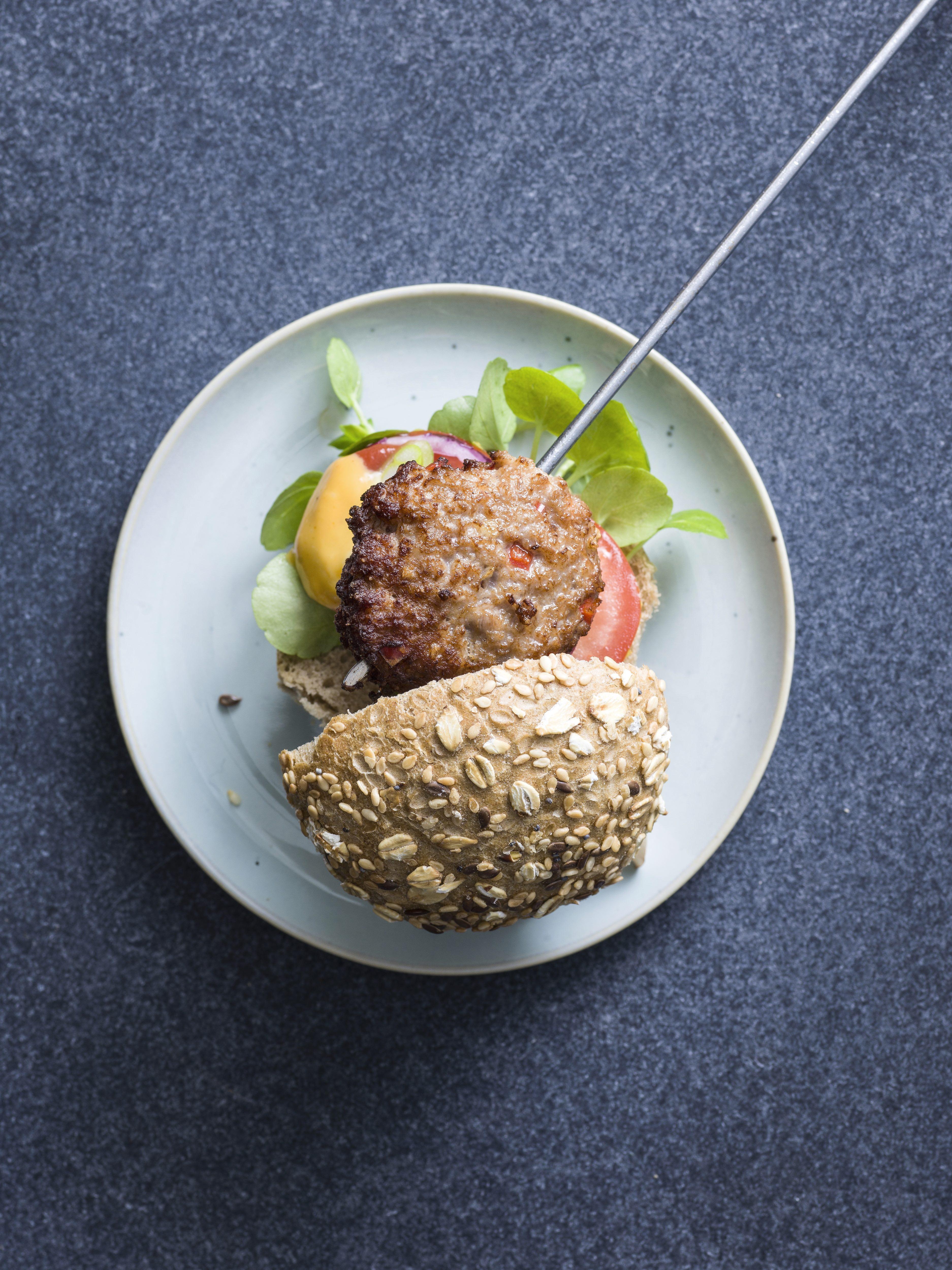 Miniburgers met knoflook en chili (fondue)